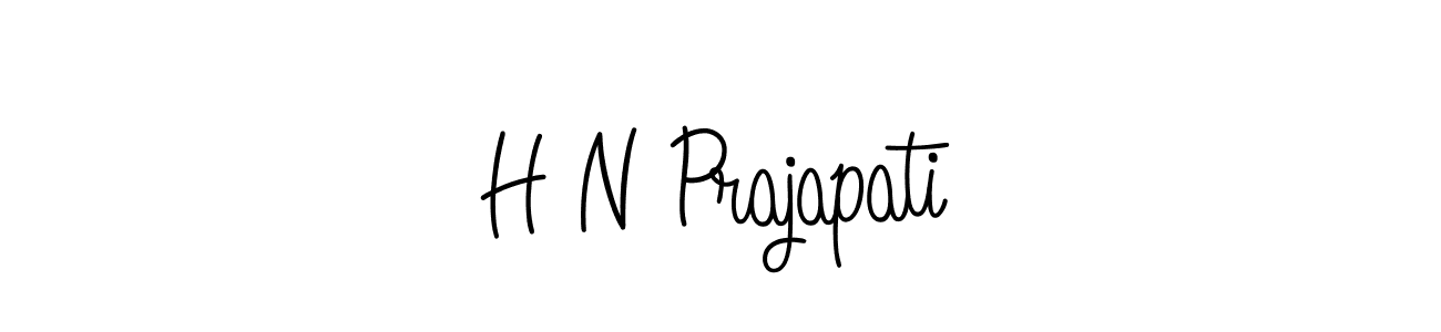 How to make H N Prajapati name signature. Use Angelique-Rose-font-FFP style for creating short signs online. This is the latest handwritten sign. H N Prajapati signature style 5 images and pictures png