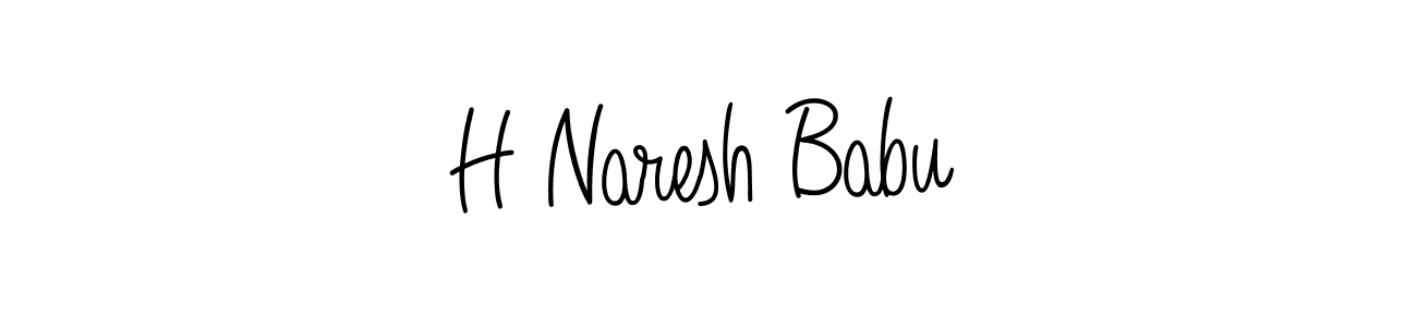 You should practise on your own different ways (Angelique-Rose-font-FFP) to write your name (H Naresh Babu) in signature. don't let someone else do it for you. H Naresh Babu signature style 5 images and pictures png