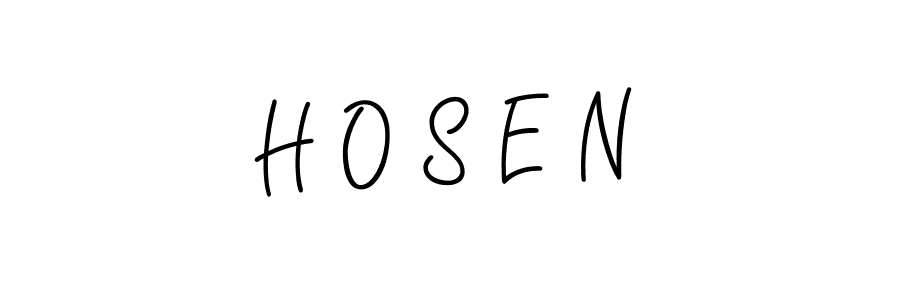 Make a beautiful signature design for name H O S E N. With this signature (Angelique-Rose-font-FFP) style, you can create a handwritten signature for free. H O S E N signature style 5 images and pictures png