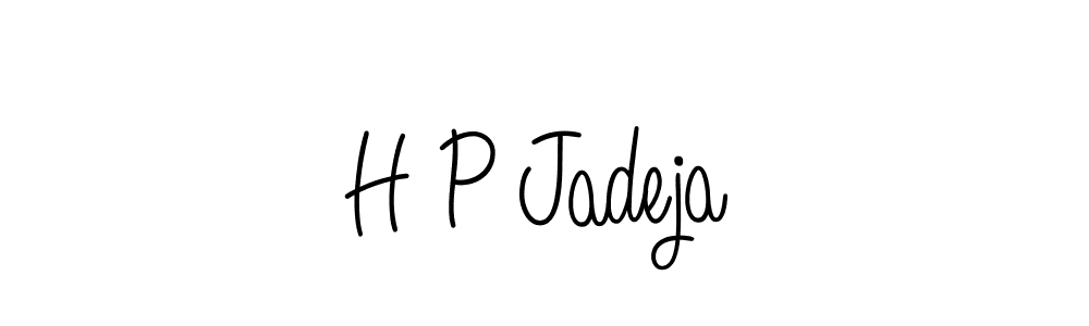 Create a beautiful signature design for name H P Jadeja. With this signature (Angelique-Rose-font-FFP) fonts, you can make a handwritten signature for free. H P Jadeja signature style 5 images and pictures png