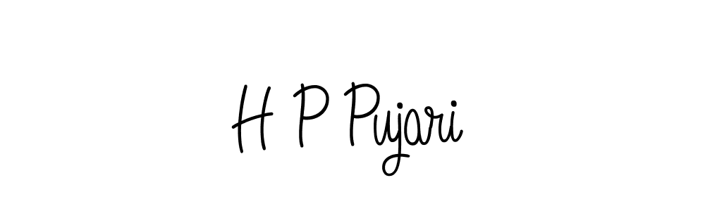 if you are searching for the best signature style for your name H P Pujari. so please give up your signature search. here we have designed multiple signature styles  using Angelique-Rose-font-FFP. H P Pujari signature style 5 images and pictures png