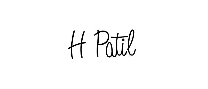 Design your own signature with our free online signature maker. With this signature software, you can create a handwritten (Angelique-Rose-font-FFP) signature for name H Patil. H Patil signature style 5 images and pictures png