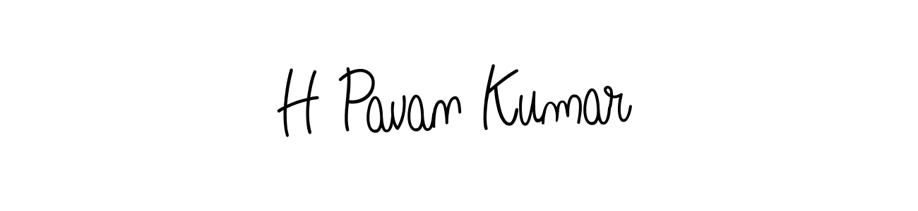 Design your own signature with our free online signature maker. With this signature software, you can create a handwritten (Angelique-Rose-font-FFP) signature for name H Pavan Kumar. H Pavan Kumar signature style 5 images and pictures png