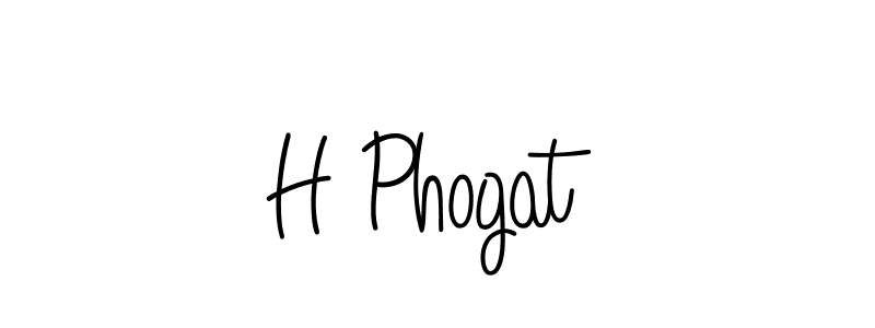 H Phogat stylish signature style. Best Handwritten Sign (Angelique-Rose-font-FFP) for my name. Handwritten Signature Collection Ideas for my name H Phogat. H Phogat signature style 5 images and pictures png