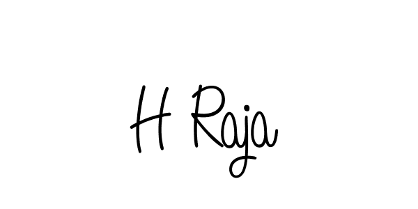 Design your own signature with our free online signature maker. With this signature software, you can create a handwritten (Angelique-Rose-font-FFP) signature for name H Raja. H Raja signature style 5 images and pictures png