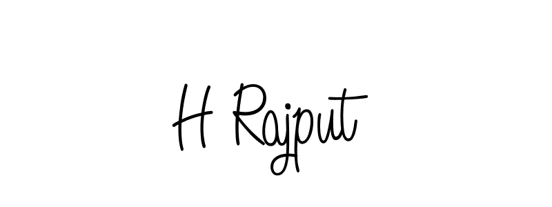 You should practise on your own different ways (Angelique-Rose-font-FFP) to write your name (H Rajput) in signature. don't let someone else do it for you. H Rajput signature style 5 images and pictures png