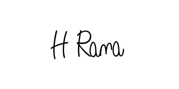 Design your own signature with our free online signature maker. With this signature software, you can create a handwritten (Angelique-Rose-font-FFP) signature for name H Rana. H Rana signature style 5 images and pictures png