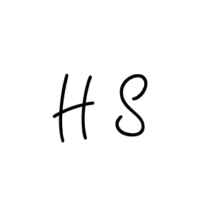 Design your own signature with our free online signature maker. With this signature software, you can create a handwritten (Angelique-Rose-font-FFP) signature for name H S. H S signature style 5 images and pictures png