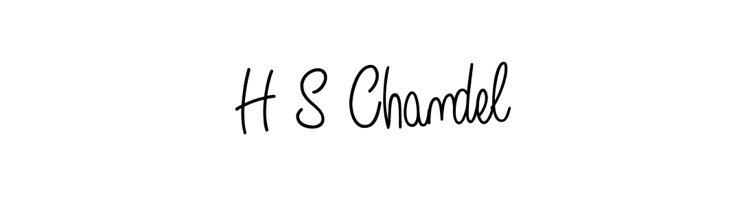 Design your own signature with our free online signature maker. With this signature software, you can create a handwritten (Angelique-Rose-font-FFP) signature for name H S Chandel. H S Chandel signature style 5 images and pictures png