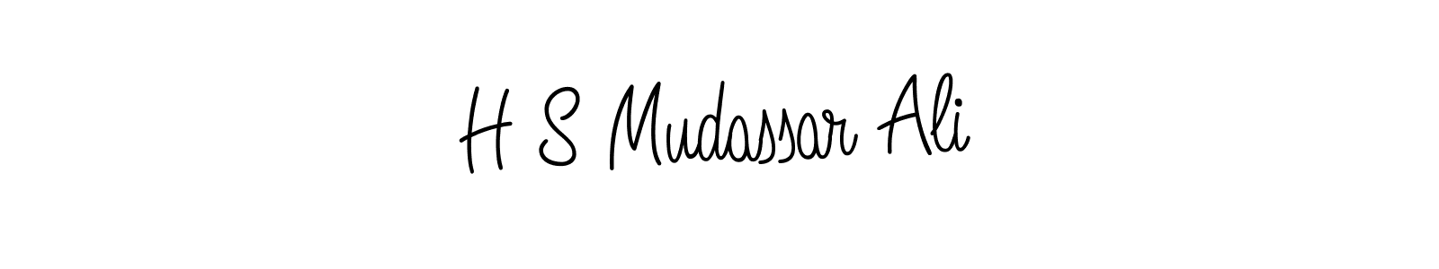 Create a beautiful signature design for name H S Mudassar Ali. With this signature (Angelique-Rose-font-FFP) fonts, you can make a handwritten signature for free. H S Mudassar Ali signature style 5 images and pictures png