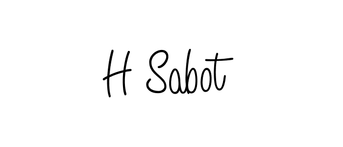 You should practise on your own different ways (Angelique-Rose-font-FFP) to write your name (H Sabot) in signature. don't let someone else do it for you. H Sabot signature style 5 images and pictures png