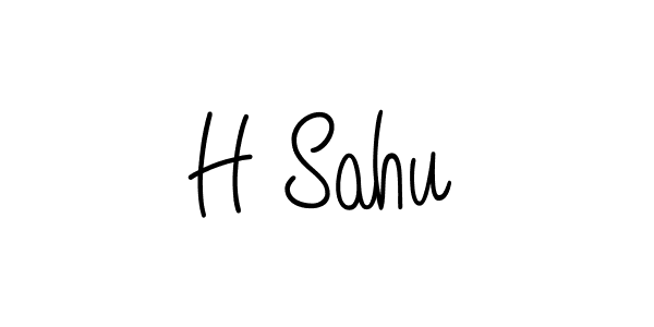 Also we have H Sahu name is the best signature style. Create professional handwritten signature collection using Angelique-Rose-font-FFP autograph style. H Sahu signature style 5 images and pictures png
