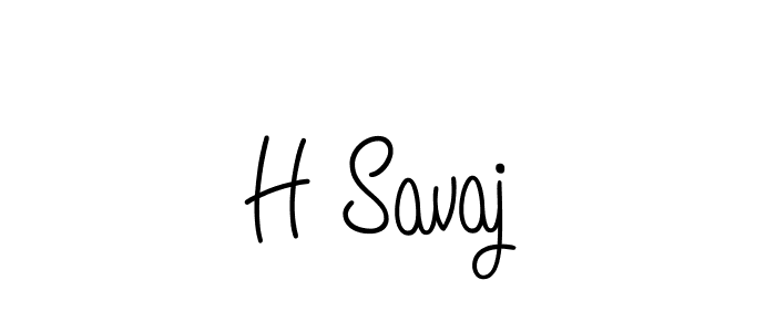 Design your own signature with our free online signature maker. With this signature software, you can create a handwritten (Angelique-Rose-font-FFP) signature for name H Savaj. H Savaj signature style 5 images and pictures png