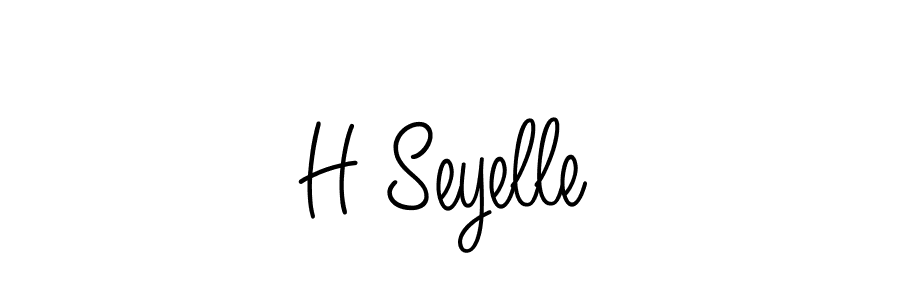 You should practise on your own different ways (Angelique-Rose-font-FFP) to write your name (H Seyelle) in signature. don't let someone else do it for you. H Seyelle signature style 5 images and pictures png