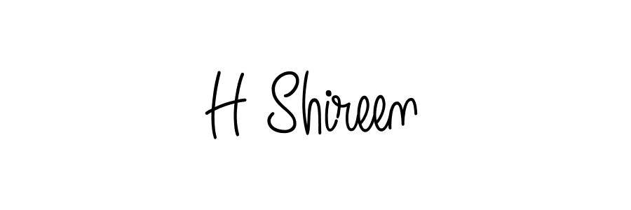 Design your own signature with our free online signature maker. With this signature software, you can create a handwritten (Angelique-Rose-font-FFP) signature for name H Shireen. H Shireen signature style 5 images and pictures png