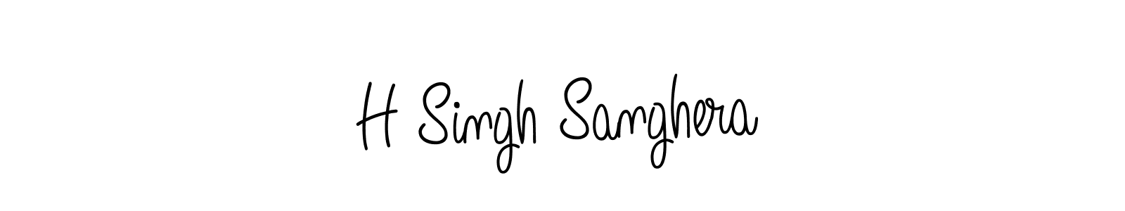 The best way (Angelique-Rose-font-FFP) to make a short signature is to pick only two or three words in your name. The name H Singh Sanghera include a total of six letters. For converting this name. H Singh Sanghera signature style 5 images and pictures png