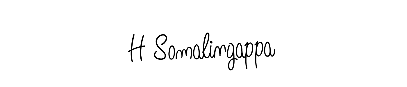 Also we have H Somalingappa name is the best signature style. Create professional handwritten signature collection using Angelique-Rose-font-FFP autograph style. H Somalingappa signature style 5 images and pictures png