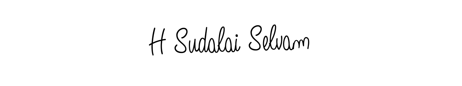 The best way (Angelique-Rose-font-FFP) to make a short signature is to pick only two or three words in your name. The name H Sudalai Selvam include a total of six letters. For converting this name. H Sudalai Selvam signature style 5 images and pictures png