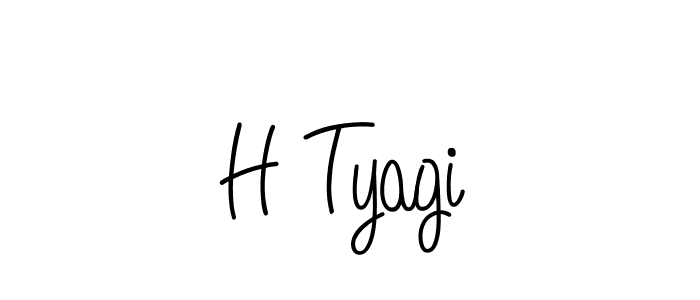 Make a beautiful signature design for name H Tyagi. With this signature (Angelique-Rose-font-FFP) style, you can create a handwritten signature for free. H Tyagi signature style 5 images and pictures png