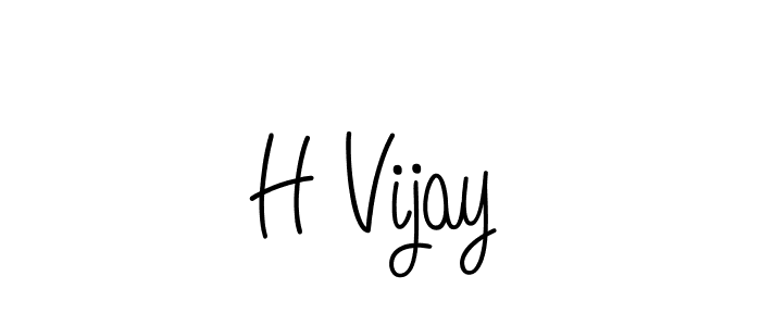 Design your own signature with our free online signature maker. With this signature software, you can create a handwritten (Angelique-Rose-font-FFP) signature for name H Vijay. H Vijay signature style 5 images and pictures png