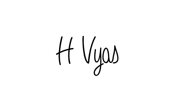 The best way (Angelique-Rose-font-FFP) to make a short signature is to pick only two or three words in your name. The name H Vyas include a total of six letters. For converting this name. H Vyas signature style 5 images and pictures png