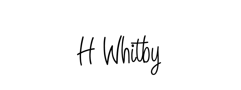 Best and Professional Signature Style for H Whitby. Angelique-Rose-font-FFP Best Signature Style Collection. H Whitby signature style 5 images and pictures png