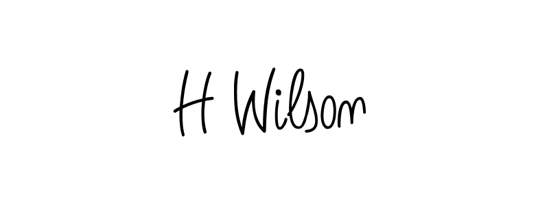 You should practise on your own different ways (Angelique-Rose-font-FFP) to write your name (H Wilson) in signature. don't let someone else do it for you. H Wilson signature style 5 images and pictures png