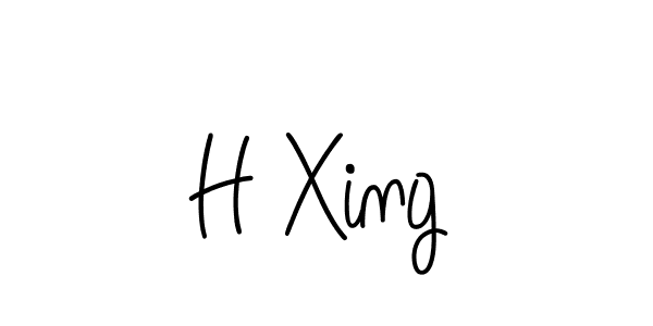 Create a beautiful signature design for name H Xing. With this signature (Angelique-Rose-font-FFP) fonts, you can make a handwritten signature for free. H Xing signature style 5 images and pictures png