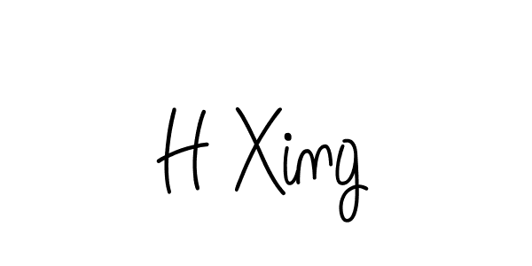 Create a beautiful signature design for name H Xing. With this signature (Angelique-Rose-font-FFP) fonts, you can make a handwritten signature for free. H Xing signature style 5 images and pictures png