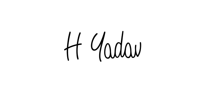 Also we have H Yadav name is the best signature style. Create professional handwritten signature collection using Angelique-Rose-font-FFP autograph style. H Yadav signature style 5 images and pictures png