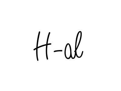 Create a beautiful signature design for name H-al. With this signature (Angelique-Rose-font-FFP) fonts, you can make a handwritten signature for free. H-al signature style 5 images and pictures png