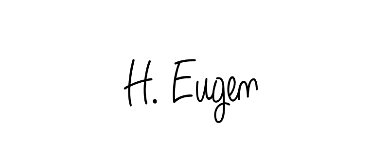 The best way (Angelique-Rose-font-FFP) to make a short signature is to pick only two or three words in your name. The name H. Eugen include a total of six letters. For converting this name. H. Eugen signature style 5 images and pictures png