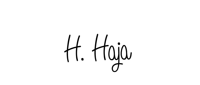 How to Draw H. Haja signature style? Angelique-Rose-font-FFP is a latest design signature styles for name H. Haja. H. Haja signature style 5 images and pictures png