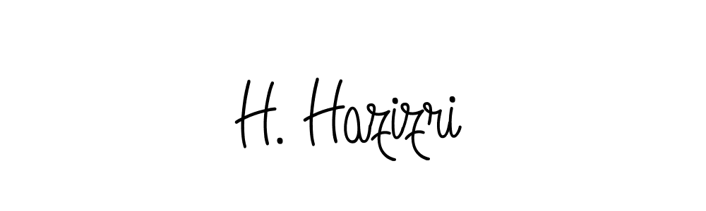 Use a signature maker to create a handwritten signature online. With this signature software, you can design (Angelique-Rose-font-FFP) your own signature for name H. Hazizri. H. Hazizri signature style 5 images and pictures png