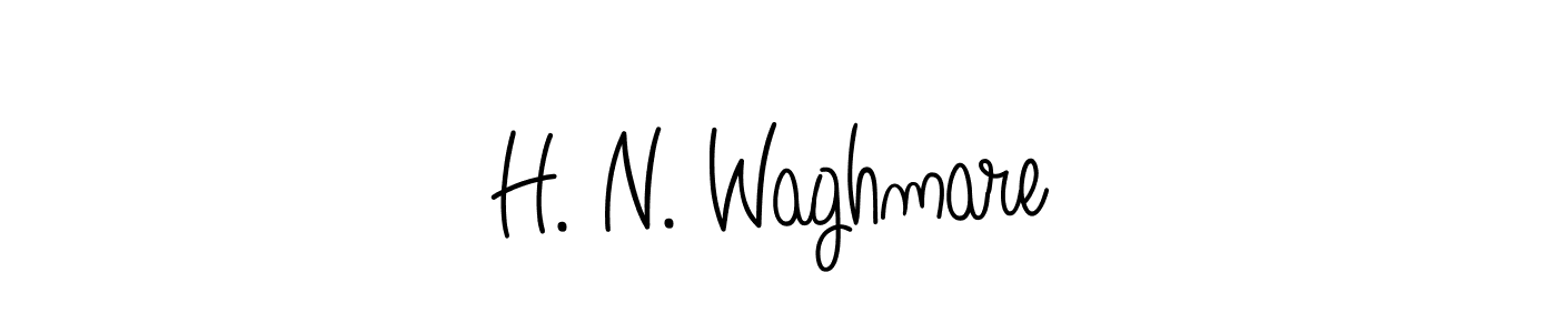 How to make H. N. Waghmare name signature. Use Angelique-Rose-font-FFP style for creating short signs online. This is the latest handwritten sign. H. N. Waghmare signature style 5 images and pictures png