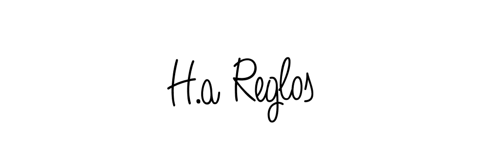 Create a beautiful signature design for name H.a Reglos. With this signature (Angelique-Rose-font-FFP) fonts, you can make a handwritten signature for free. H.a Reglos signature style 5 images and pictures png