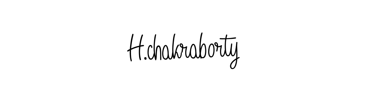 The best way (Angelique-Rose-font-FFP) to make a short signature is to pick only two or three words in your name. The name H.chakraborty include a total of six letters. For converting this name. H.chakraborty signature style 5 images and pictures png