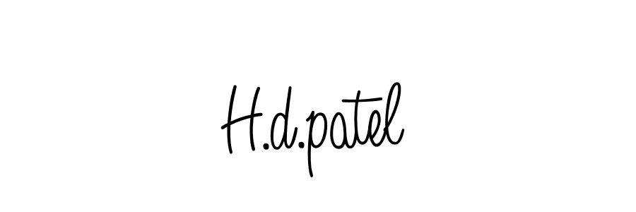 Create a beautiful signature design for name H.d.patel. With this signature (Angelique-Rose-font-FFP) fonts, you can make a handwritten signature for free. H.d.patel signature style 5 images and pictures png