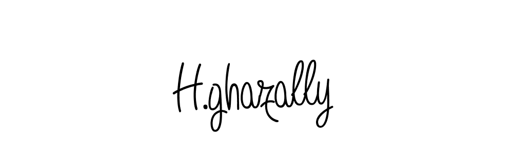 H.ghazally stylish signature style. Best Handwritten Sign (Angelique-Rose-font-FFP) for my name. Handwritten Signature Collection Ideas for my name H.ghazally. H.ghazally signature style 5 images and pictures png