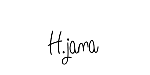 Design your own signature with our free online signature maker. With this signature software, you can create a handwritten (Angelique-Rose-font-FFP) signature for name H.jana. H.jana signature style 5 images and pictures png