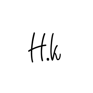 How to make H.k signature? Angelique-Rose-font-FFP is a professional autograph style. Create handwritten signature for H.k name. H.k signature style 5 images and pictures png