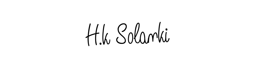 Create a beautiful signature design for name H.k Solanki. With this signature (Angelique-Rose-font-FFP) fonts, you can make a handwritten signature for free. H.k Solanki signature style 5 images and pictures png