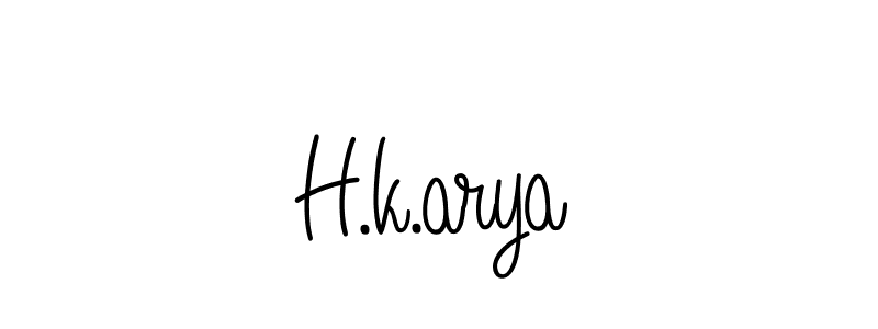 Design your own signature with our free online signature maker. With this signature software, you can create a handwritten (Angelique-Rose-font-FFP) signature for name H.k.arya. H.k.arya signature style 5 images and pictures png