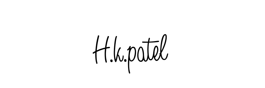 Create a beautiful signature design for name H.k.patel. With this signature (Angelique-Rose-font-FFP) fonts, you can make a handwritten signature for free. H.k.patel signature style 5 images and pictures png