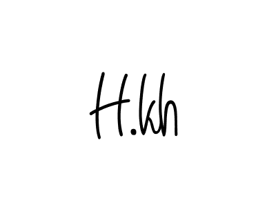 How to make H.kh signature? Angelique-Rose-font-FFP is a professional autograph style. Create handwritten signature for H.kh name. H.kh signature style 5 images and pictures png