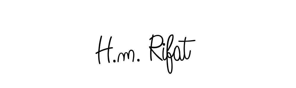 Create a beautiful signature design for name H.m. Rifat. With this signature (Angelique-Rose-font-FFP) fonts, you can make a handwritten signature for free. H.m. Rifat signature style 5 images and pictures png