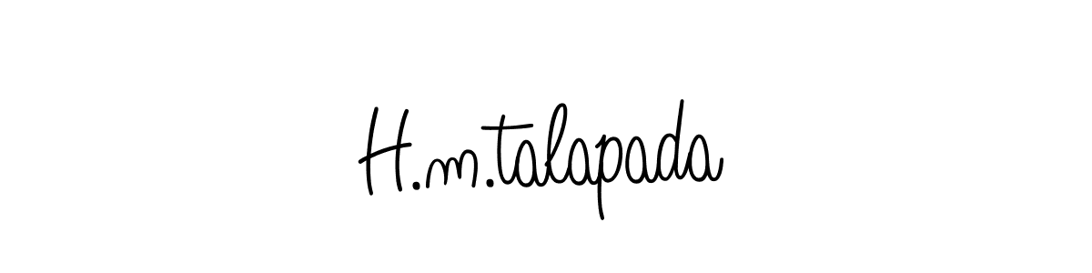 if you are searching for the best signature style for your name H.m.talapada. so please give up your signature search. here we have designed multiple signature styles  using Angelique-Rose-font-FFP. H.m.talapada signature style 5 images and pictures png