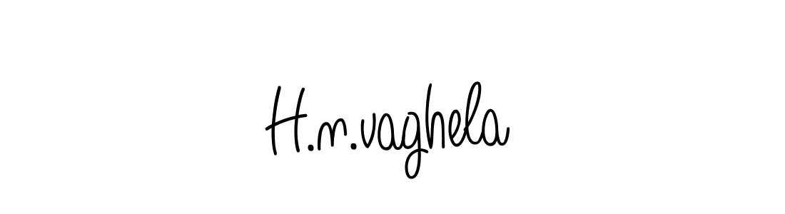 How to make H.n.vaghela name signature. Use Angelique-Rose-font-FFP style for creating short signs online. This is the latest handwritten sign. H.n.vaghela signature style 5 images and pictures png