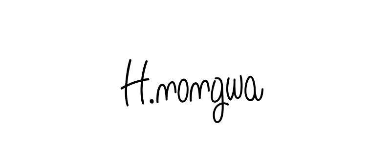 Also we have H.nongwa name is the best signature style. Create professional handwritten signature collection using Angelique-Rose-font-FFP autograph style. H.nongwa signature style 5 images and pictures png