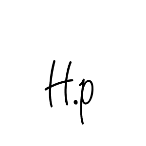 Make a beautiful signature design for name H.p. With this signature (Angelique-Rose-font-FFP) style, you can create a handwritten signature for free. H.p signature style 5 images and pictures png